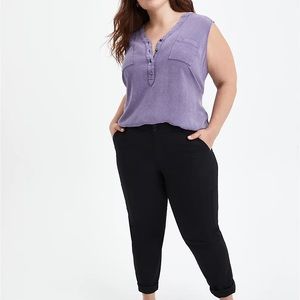 Torrid • Purple Mineral Wash Textured Stretch Harper Tank